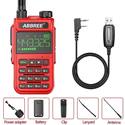 ABBREE AR-518 Air Band 108-660MHz  Walkie Talkie Wireless Copy FrequenHam Radios