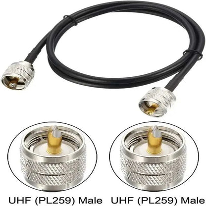 PL259 UHF Male To PL259 UHF Male Cable Extension RG58 Coaxial Cable CoHam Radios