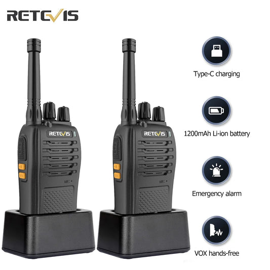 Retevis RB668 Walkie Talkie 2 Pcs Included Portable Walkie-talkies TypHam Radios