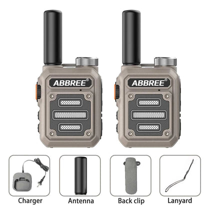 2pcs ABBREE AR-63 Mini Walkie Talkie Wireless Copy Frequency VOX SOS MHam Radios