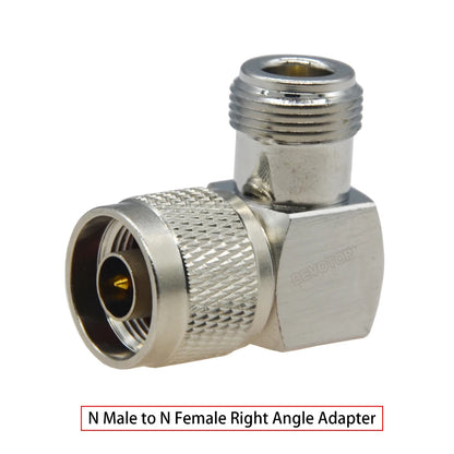 N Male Plug to N Female Jack Right Angle 90 Degree Adapter 50 Ohm RF CHam Radios