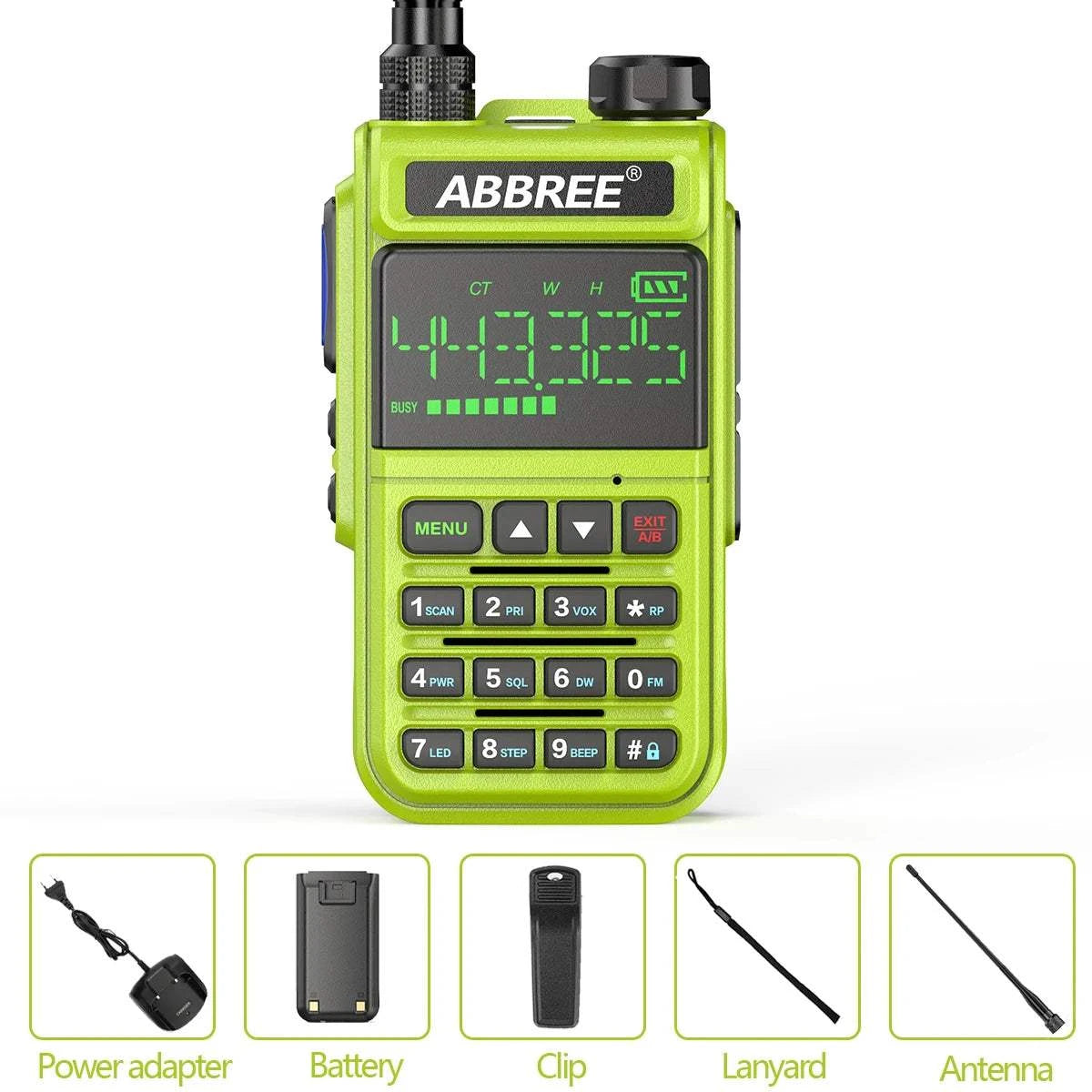 ABBREE AR-518 Air Band Full Band 108-660MHz Walkie Talkie Automatic WiHam Radios