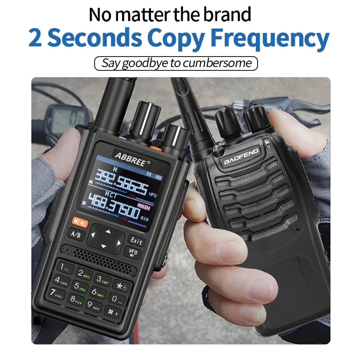 ABBREE AR-F8 GPS Transciver Full Band Walkie Talkie Outdoor Handheld WHam Radios