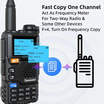 Quansheng UV 5R Plus Walkie Talkie Portable Am Fm Two Way Radio CommutHam Radios