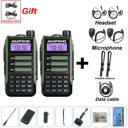 2PCS BAOFENG UV-16 PLUS Walkie Talkie Long Range High Power ProfesionaHappy Radios2PCS BAOFENG UV-16