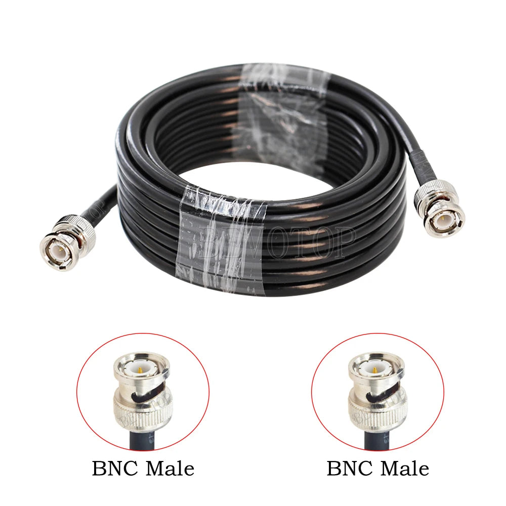 New BNC Male Plug to BNC Male Plug Connector 50 Ohm Low-Loss RG58 RF CHappy RadiosBNC Male Plug