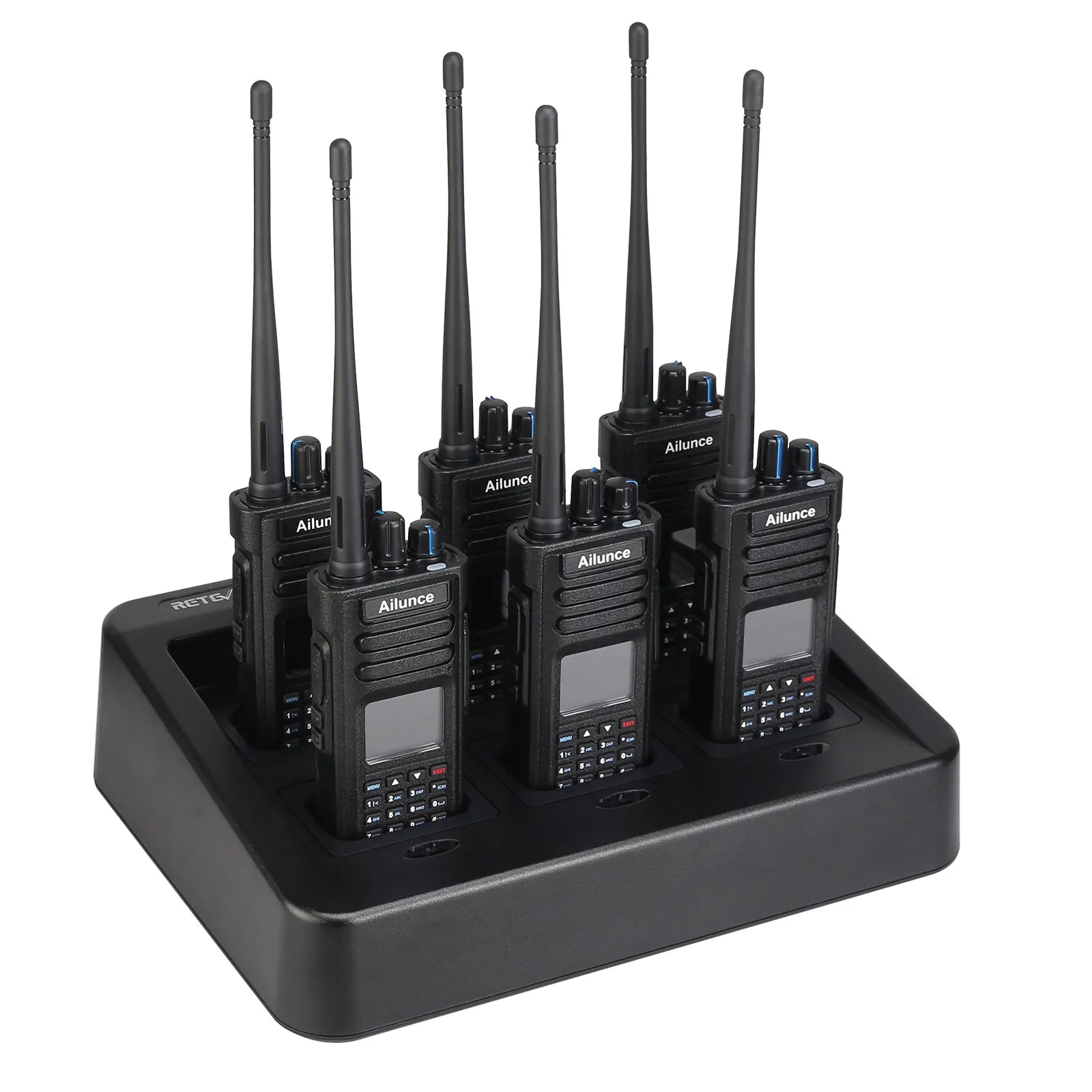 Ailunce HT: 6Pack professional radio set Ailunce HD1 with rapid chargeHam Radios
