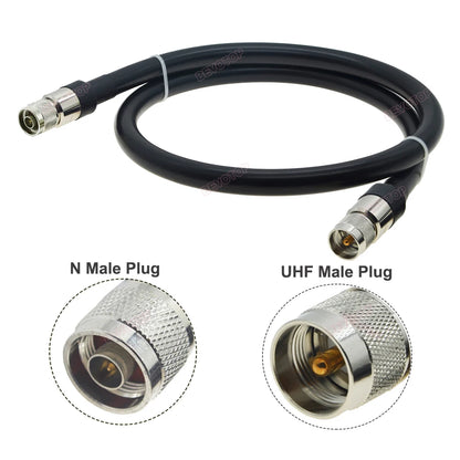 LMR600 N 90 Degree Low Loss 50 Ohm Coaxial Cable Extension Jumper PigtHam Radios