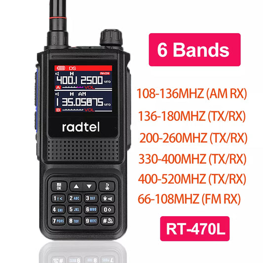 Radtel RT-470L 5W 6 Bands Amateur Ham Two Way Radio Station 256CH  AirHappy RadiosRadtel RT-470L 5W 6 Bands Amateur Ham
