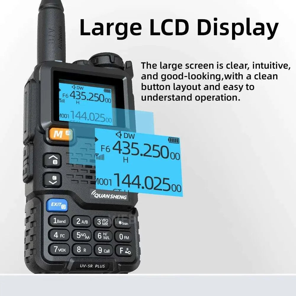 Quansheng UV 5R Plus Walkie Talkie Portable Am Fm Two Way Radio CommutHam Radios