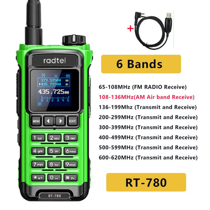 Radtel RT-780 136-620Mhz Amateur Walkie-Talkies Air Band Radio ReceiveHam Radios