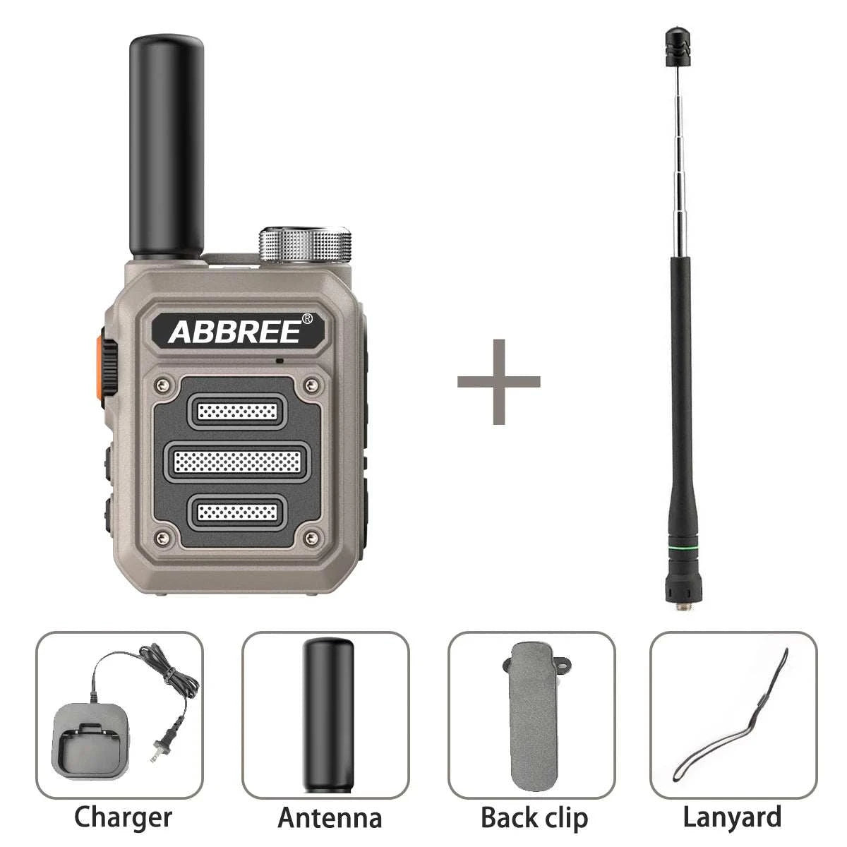 ABBREE AR-63 Mini Walkie Talkie Wireless Copy Frequency VOX SOS Multi-Ham Radios