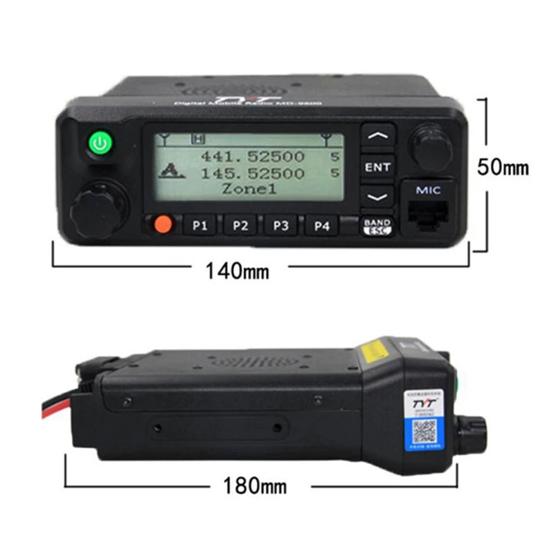 TYT MD-9600 GPS Dual Band DMR Mobile Radio 50/45/25W Car Truck TransceHam Radios