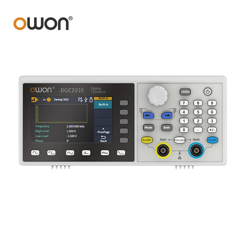 OWON DGE2035 DGE2070 Waveform Signal Generator 70MHz 300MS/s 2CH 14bitHam Radios