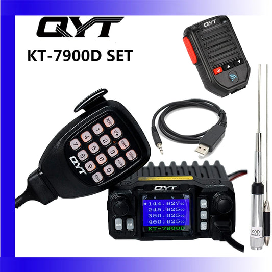 QYT KT-7900D 25W Quad Band Latest Version Mini Mobile Radio 136-174/22Ham Radios