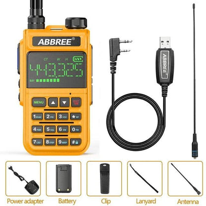 ABBREE AR-518 6 Bands Amateur Ham Two Way Radio 256CH Air Band Walkie Happy RadiosABBREE AR-518 6 Bands Amateur Ham