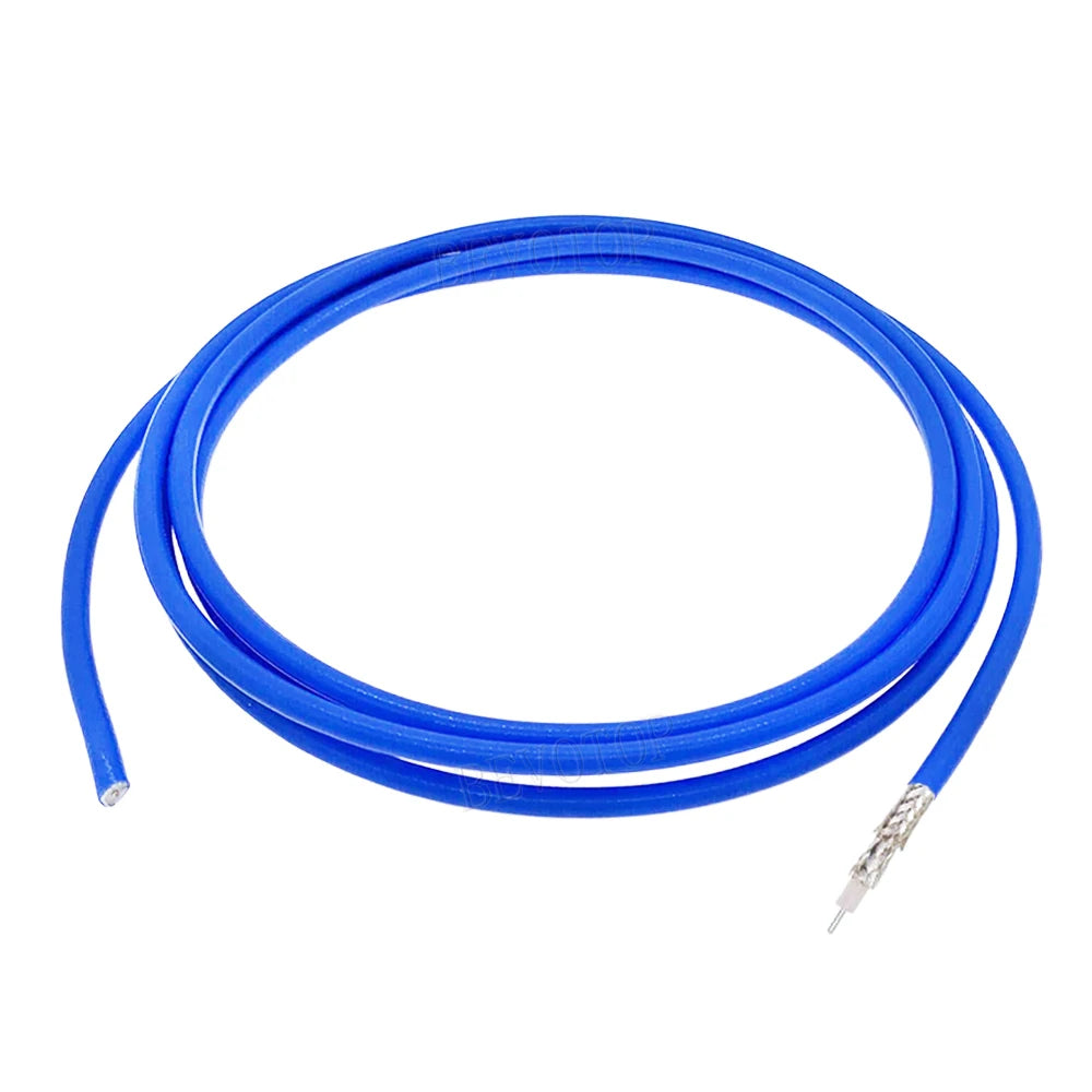 Brown/Blue FEP Jacket RG142 50-3 Double Shielded RF Coaxial Cable RG-1Ham Radios