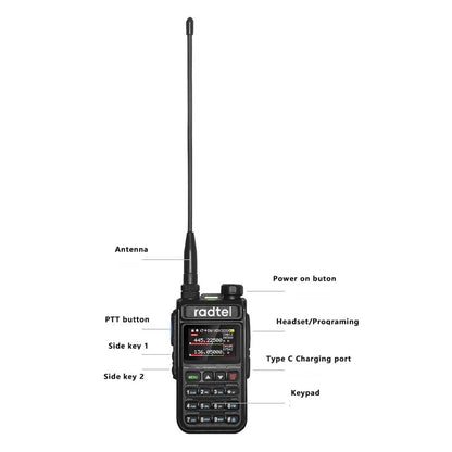 Radtel RT-890 NOAA Weather Channel 6 Band Ham  Amateur 2 Way Radio 999Ham Radios