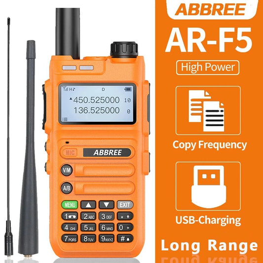 ABBREE AR-F5 10W Powerful Scanner Frequency Walkie-talkie Automatic WiHam Radios
