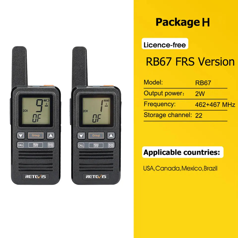 Walkie Talkie 2 Pcs Included Retevis RB667 4 Pcs Walkie-talkie PortablHam Radios