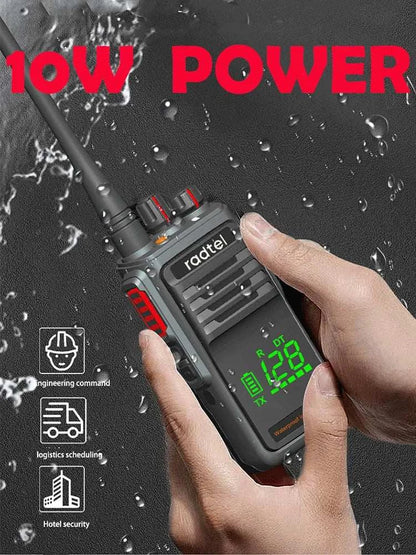 10W Radtel RT-460 Walkie Talkie Long Range IP68  Waterproof Two-way raHam Radios