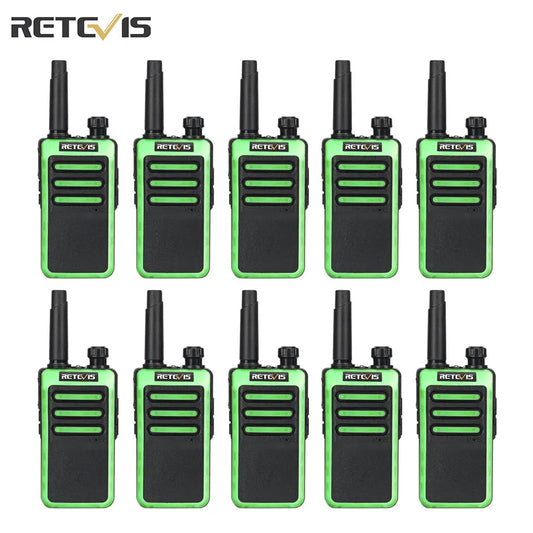 Walkie Talkie Retevis RB666 10 Pcs Type C Two Way Radio Receiver PMR44Happy RadiosWalkie Talkie Retevis RB666 10 Pcs Type