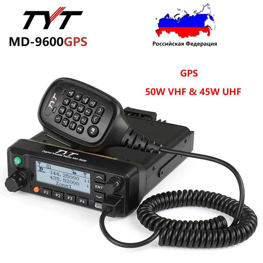 TYT MD-9600 GPS Dual Band DMR Mobile Radio 50/45/25W Car Truck TransceHam Radios