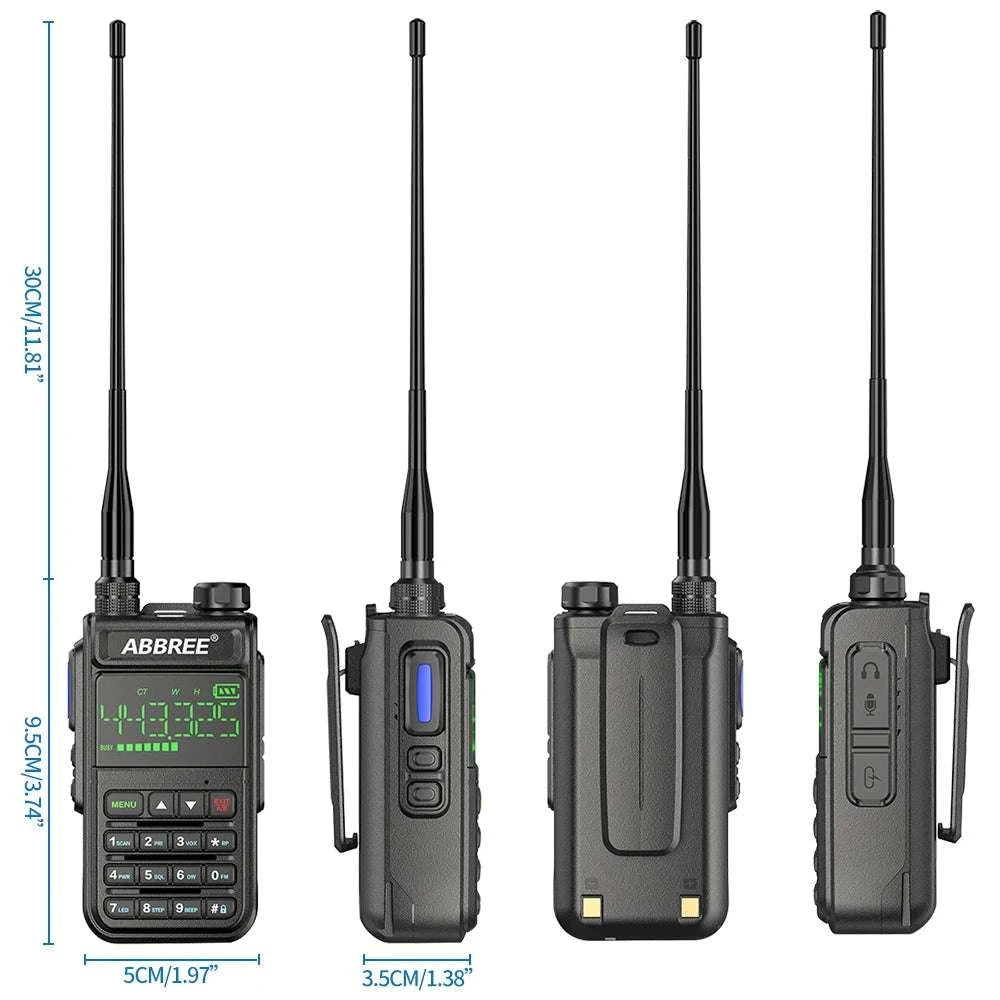 ABBREE AR-518 6 Bands Amateur Ham Two Way Radio 256CH Air Band Walkie Happy RadiosABBREE AR-518 6 Bands Amateur Ham