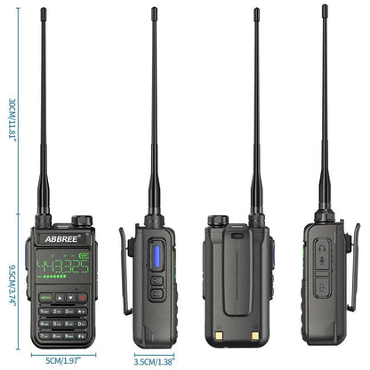 ABBREE AR-518 6 Bands Amateur Ham Two Way Radio 256CH Air Band Walkie Happy RadiosABBREE AR-518 6 Bands Amateur Ham