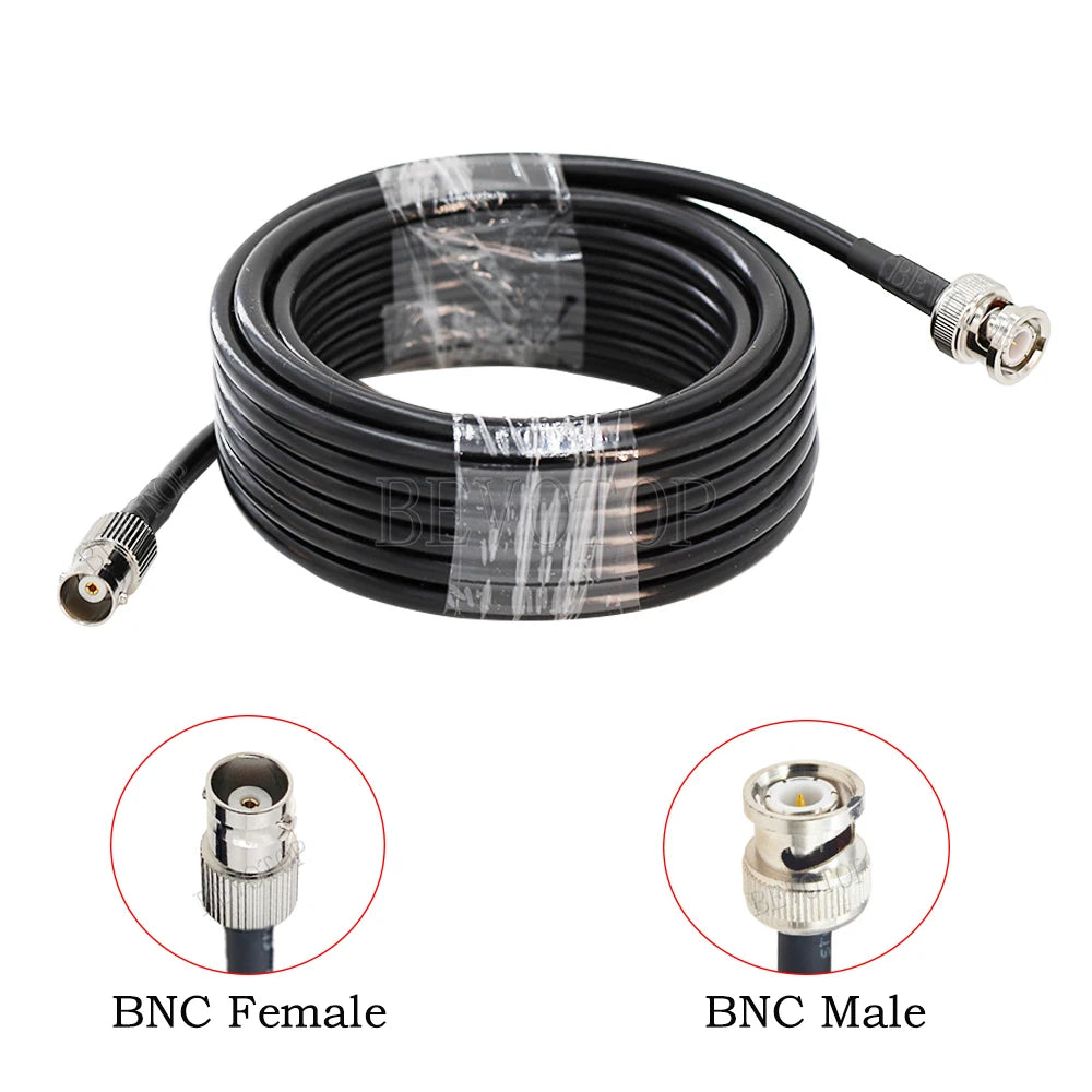 New BNC Male Plug to BNC Male Plug Connector 50 Ohm Low-Loss RG58 RF CHappy RadiosBNC Male Plug