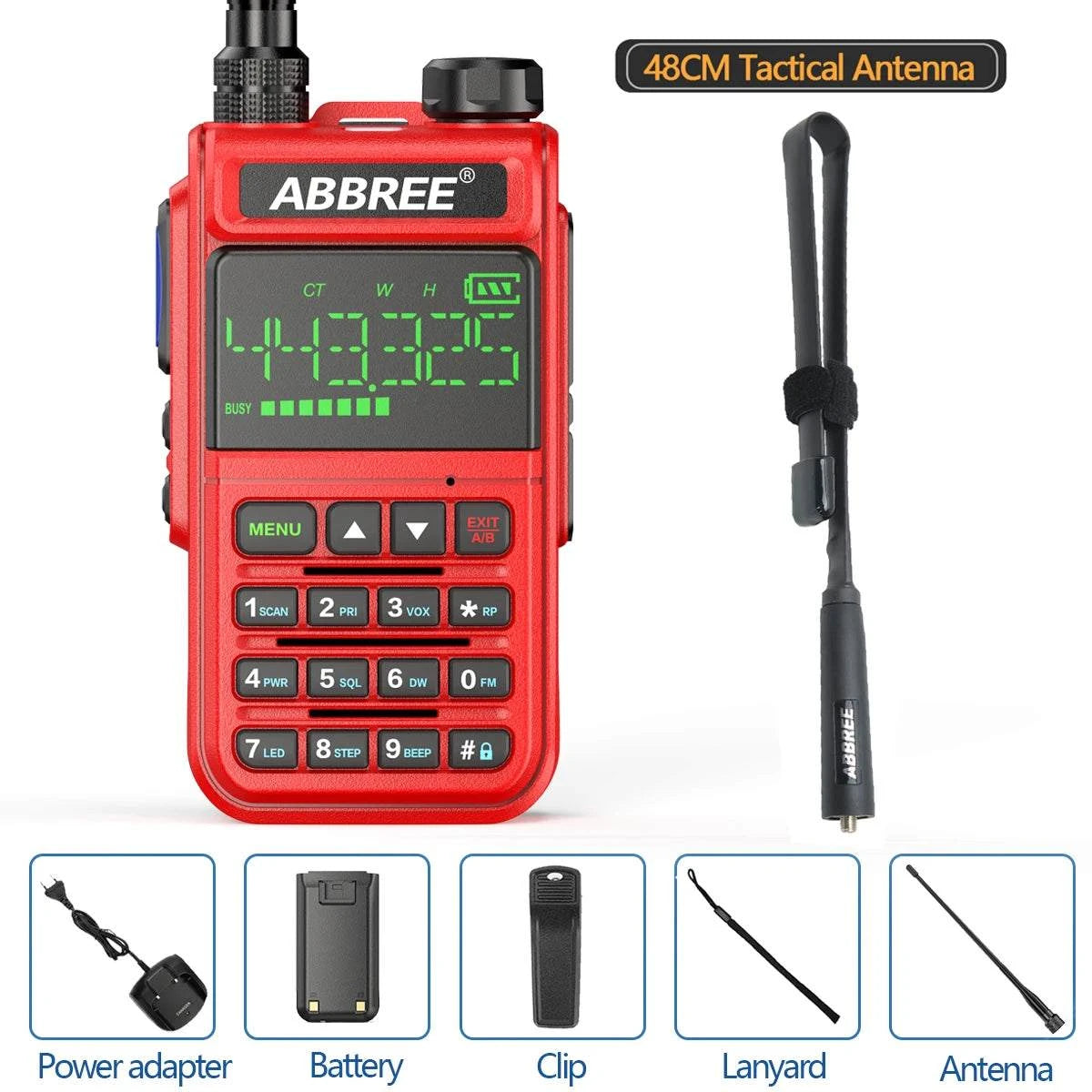 ABBREE AR-518 6 Bands Amateur Ham Two Way Radio 256CH Air Band Walkie Happy RadiosABBREE AR-518 6 Bands Amateur Ham