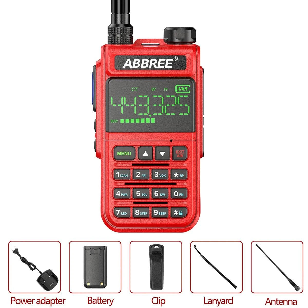 ABBREE AR-518 Air Band 108-660MHz  Walkie Talkie Wireless Copy FrequenHam Radios