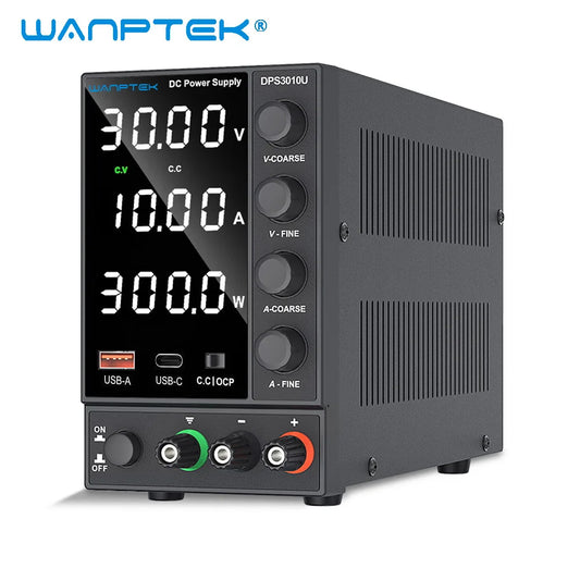 Wanptek Adjustable DC power supply 30V 10A LED Digital Lab Bench PowerHam Radios