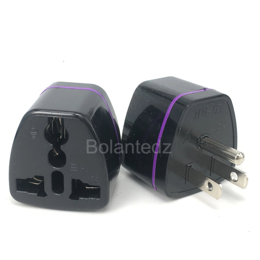 Universal USA Plug Adapter 3 Pin EU European AU UK To American US Travel Power Adapter Electric Plug Converter Socket Outlet