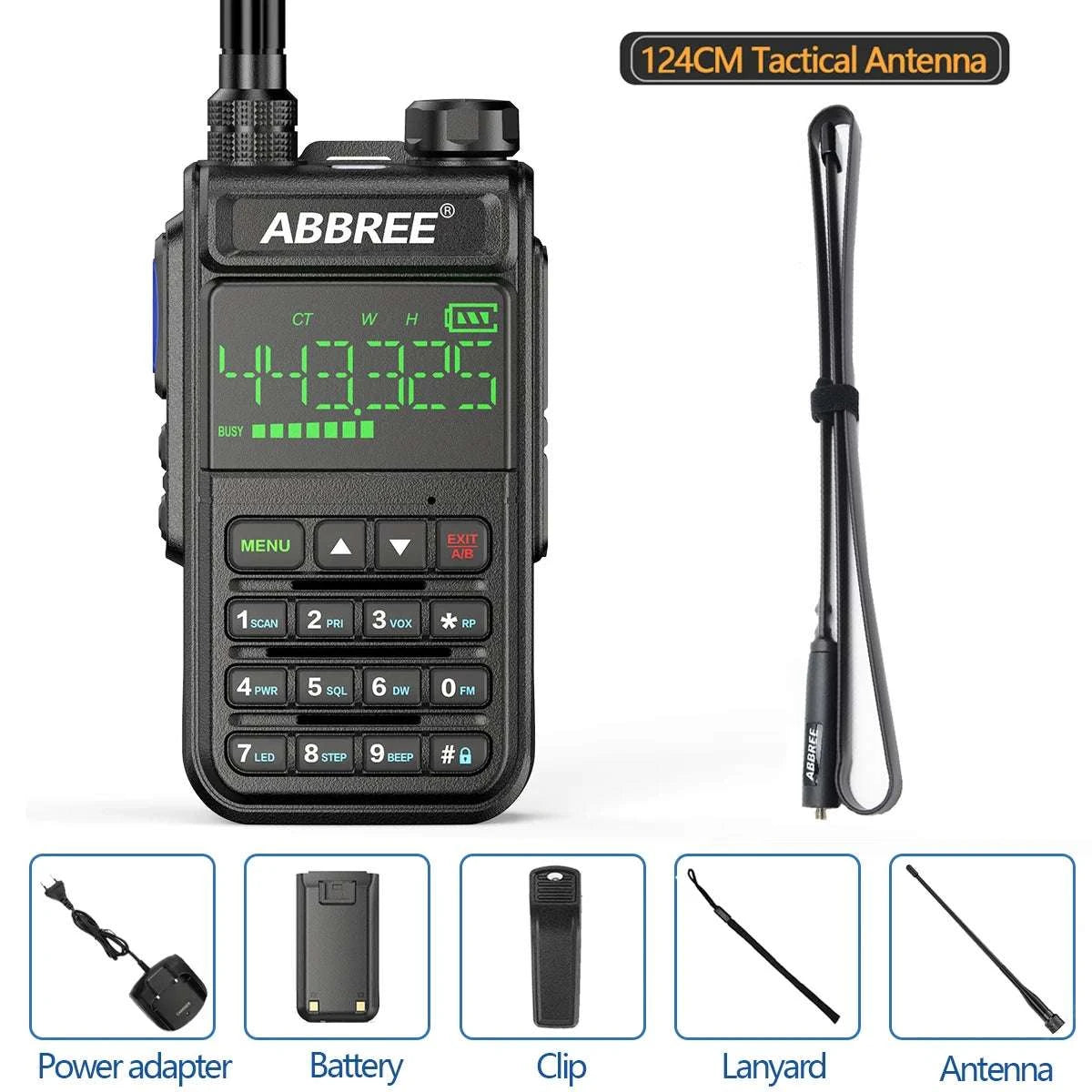 ABBREE AR-518 6 Bands Amateur Air Band Ham Two Way Radio VOX DTMF SOS Happy RadiosABBREE AR-518 6 Bands Amateur Air Band Ham