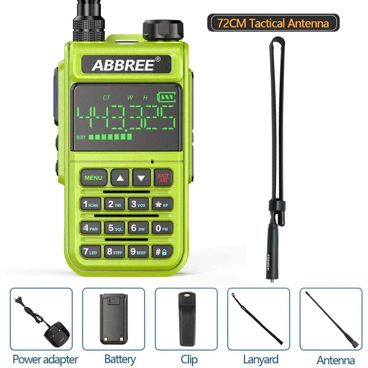 ABBREE AR-518 6 Bands Amateur Air Band Ham Two Way Radio VOX DTMF SOS Happy RadiosABBREE AR-518 6 Bands Amateur Air Band Ham