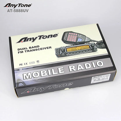 AnyTone AT-5888UV 50W 10KM Analog Dual Band Mobile Transceiver Truck AHam Radios