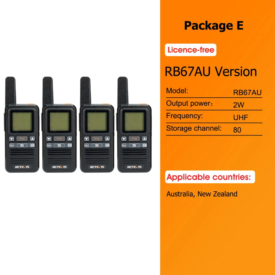 Walkie Talkie 2 Pcs Included Retevis RB667 4 Pcs Walkie-talkie PortablHam Radios