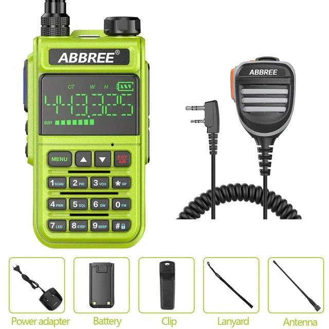 ABBREE AR-518 6 Bands Amateur Ham Two Way Radio 256CH Air Band Walkie Happy RadiosABBREE AR-518 6 Bands Amateur Ham