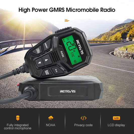 Retevis RA86 GMRS Car Walkie Talkie 20W/5W High Power Fully IntegratedHam Radios