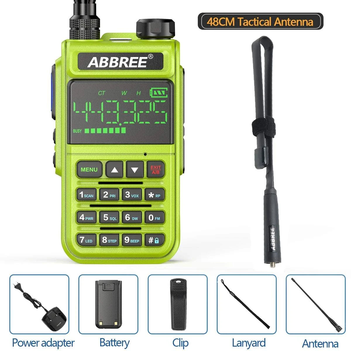 ABBREE AR-518 6 Bands Amateur Air Band Ham Two Way Radio VOX DTMF SOS Happy RadiosABBREE AR-518 6 Bands Amateur Air Band Ham