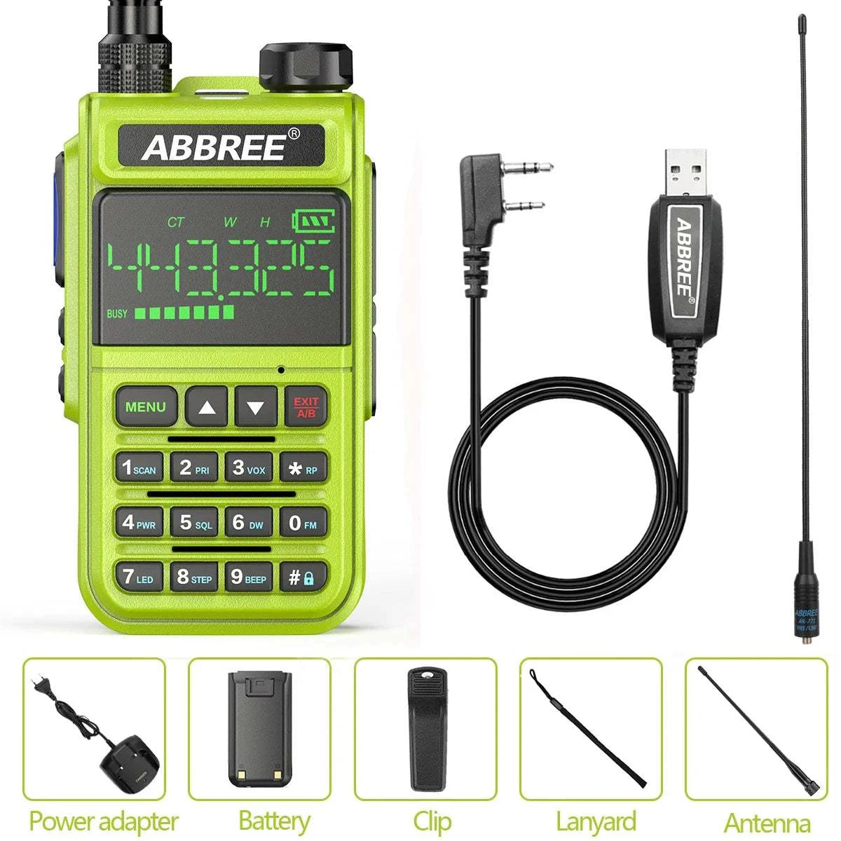 ABBREE AR-518 6 Bands Amateur Ham Two Way Radio 256CH Air Band Walkie Happy RadiosABBREE AR-518 6 Bands Amateur Ham