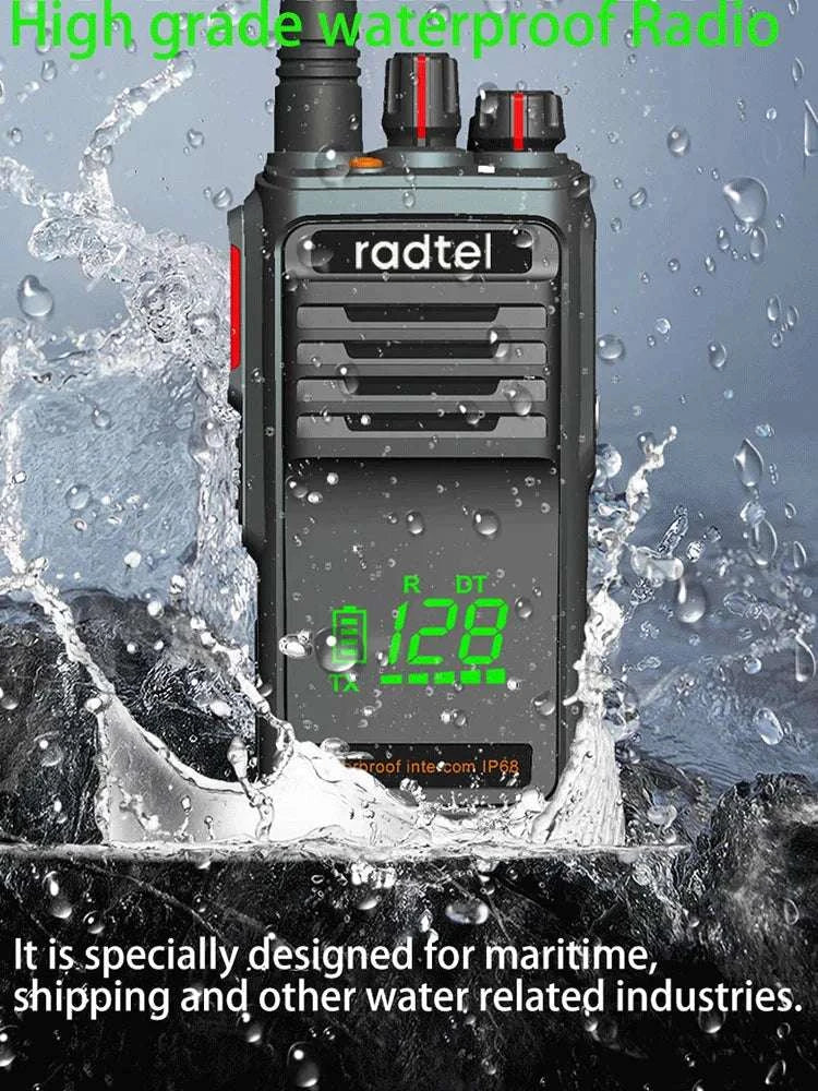 10W Radtel RT-460 Walkie Talkie Long Range IP68  Waterproof Two-way raHam Radios