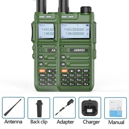 2PCS ABBREE AR-F5 wireless copy frequency Walkie Talkie 136-520MHZ LonHam Radios