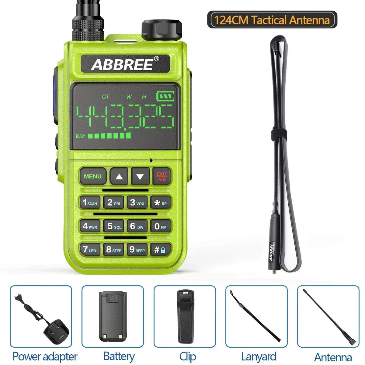 ABBREE AR-518 6 Bands Amateur Air Band Ham Two Way Radio VOX DTMF SOS Happy RadiosABBREE AR-518 6 Bands Amateur Air Band Ham