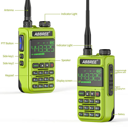 Original ABBREE AR-518 Air Band Full Band 108-660MHz Automatic WirelesHam Radios