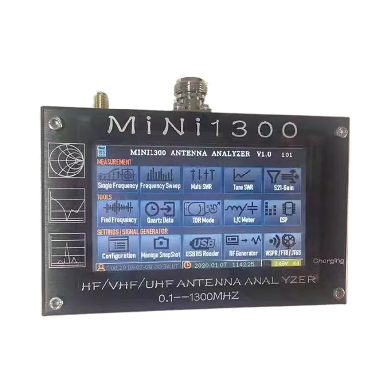 Mini 1300 Vector Network Analyzer Portable Standing Wave RF Multimeter 1.3G Multifunction Vector Antenna Analyzer Durable