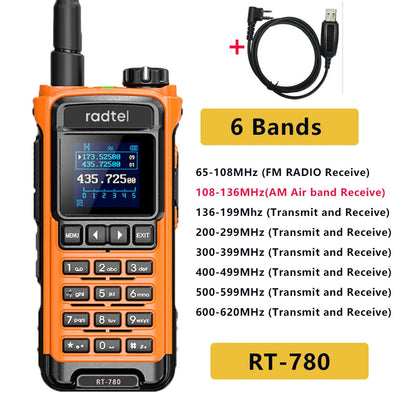 Radtel RT-780 136-620Mhz Amateur Walkie-Talkies Air Band Radio ReceiveHam Radios