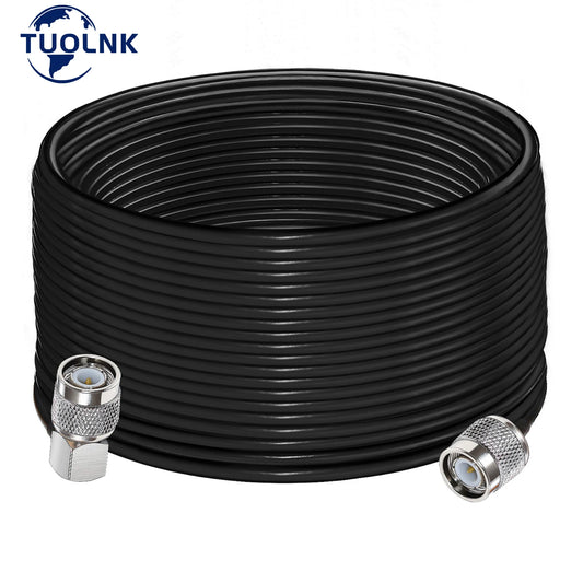 TNC RG58 Coaxial Cable TNC Male Plug to TNC Male Right Angle WiFi AnteHam Radios