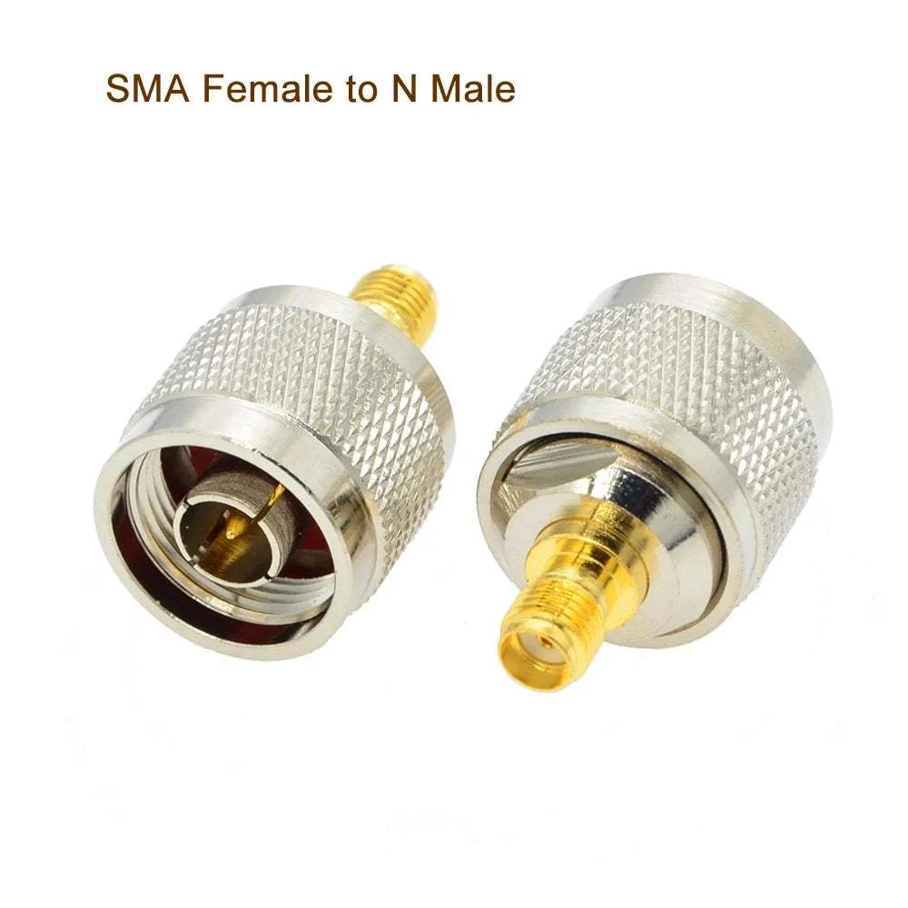 2PCS/Lot  SMA to N Adapter RF Connectors Straight N Male/Female to SMAHam Radios